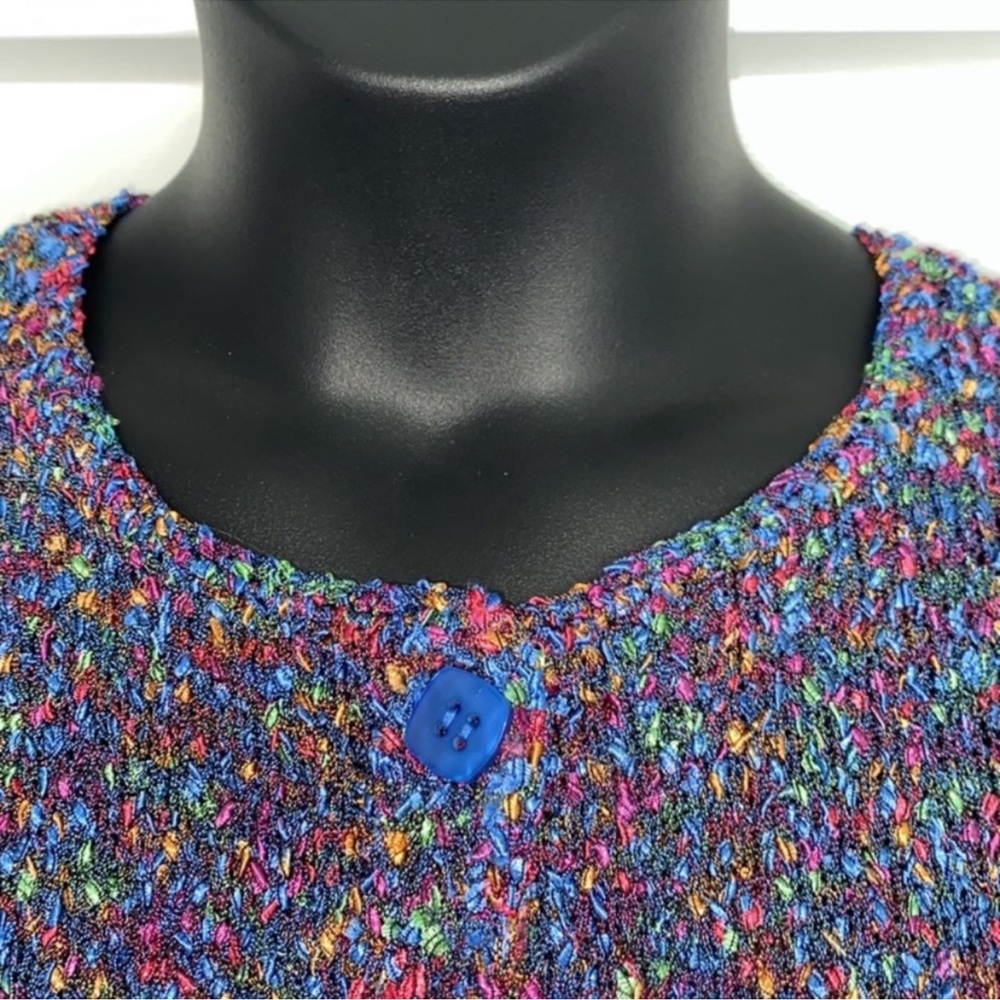 Vintage! acorn Multicolor Square Button-up Sweater